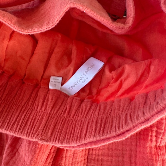 Jonathan Simkhai High Waist Orange Shorts - Picture 4 of 4